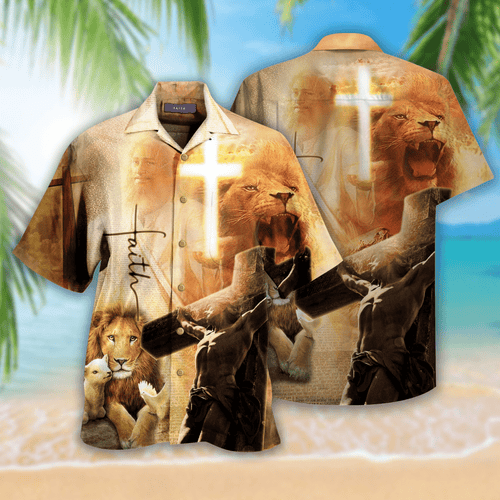 Jesus Faith Hope Love Hawaiian Shirt For Men Women