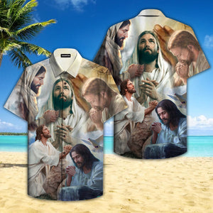 Jesus Praying For Peace Hawaiian Shirt For Men Women