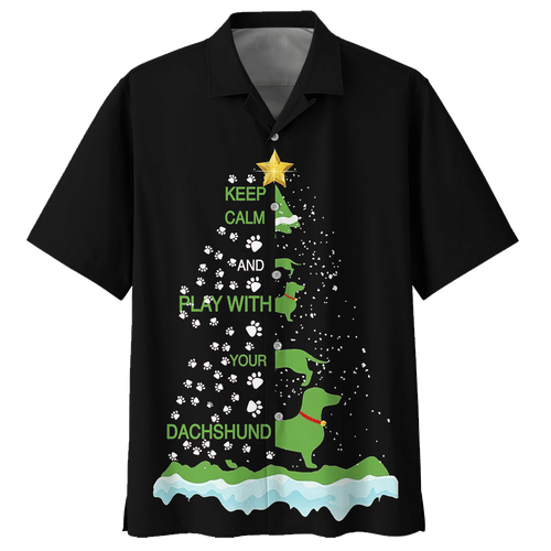 Keep Calm Play With Your Dachshund Hawaiian Shirt For Men Women