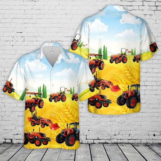 Kubota Tractor Hawaiian Shirt For Men Women