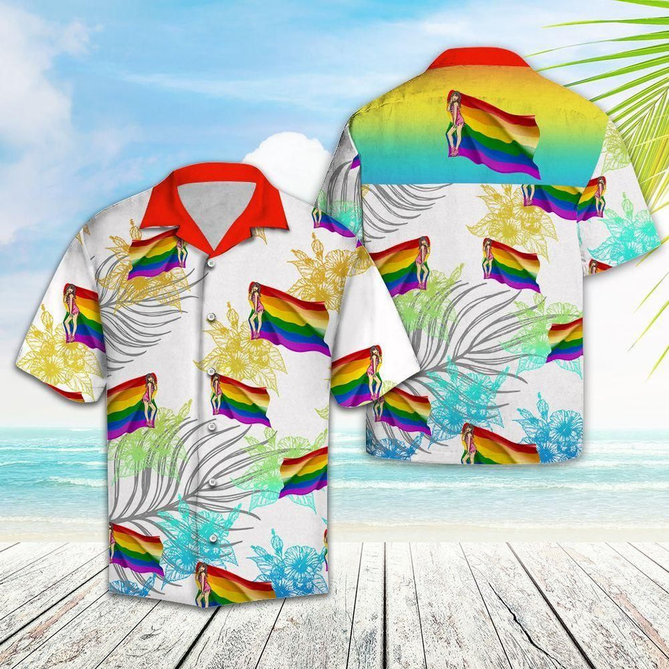 Lgbt Love Is Love Summer Vacation Colorful Amazing Design Hawaiian Shirt For Men Women