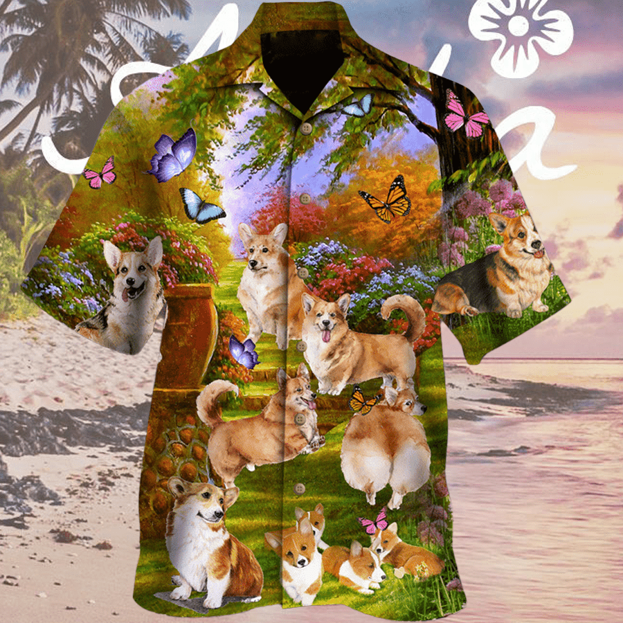 Life Is Better Wit Cute Corgi Dog Hawaiian Shirt For Men Women