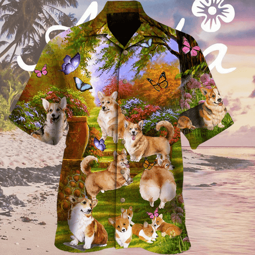 Life Is Better Wit Cute Corgi Dog Hawaiian Shirt For Men Women