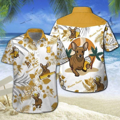 Linktee Miniature Pinscher Beer Hawaiian Shirt For Men Wonmen