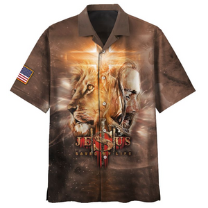 Lion Jesus Hawaiian Shirt For Men Women
