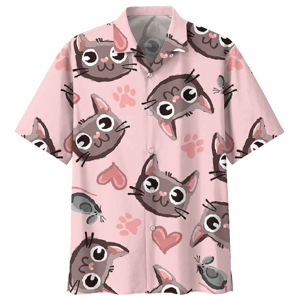 Love Cat Hawaiian Shirt For Men Women