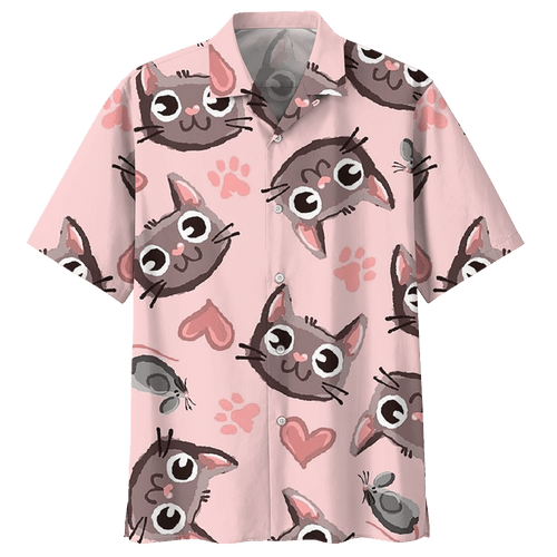 Love Cat Hawaiian Shirt For Men Women