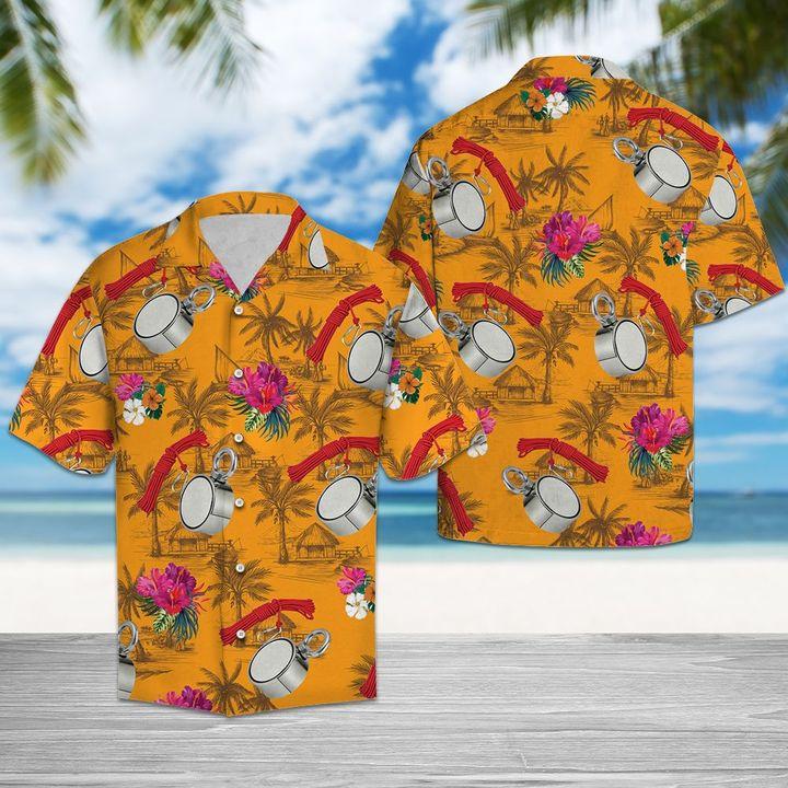 Magney Fishing Tropical Flowers Hawaiian Shirt For Men Women