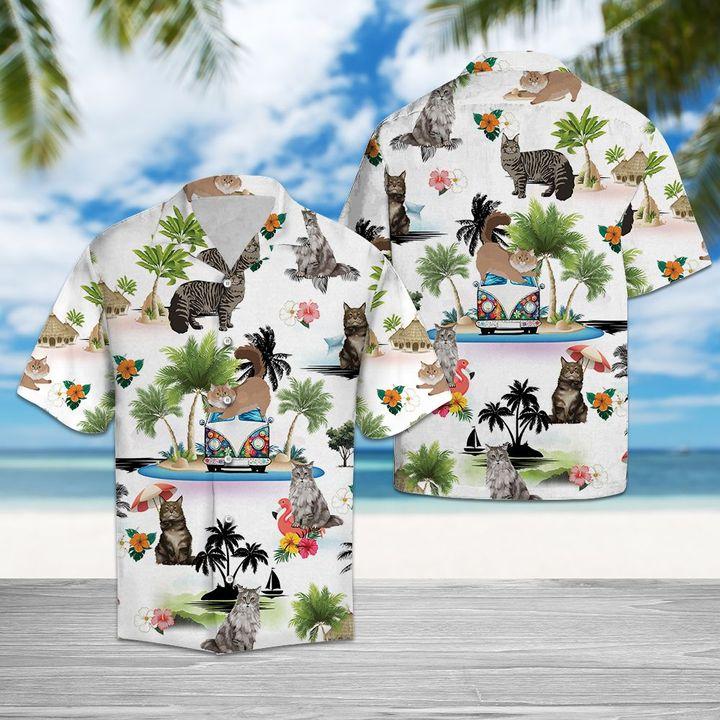 Maine Coon Vacation Hawaiian Shirt For Men Women