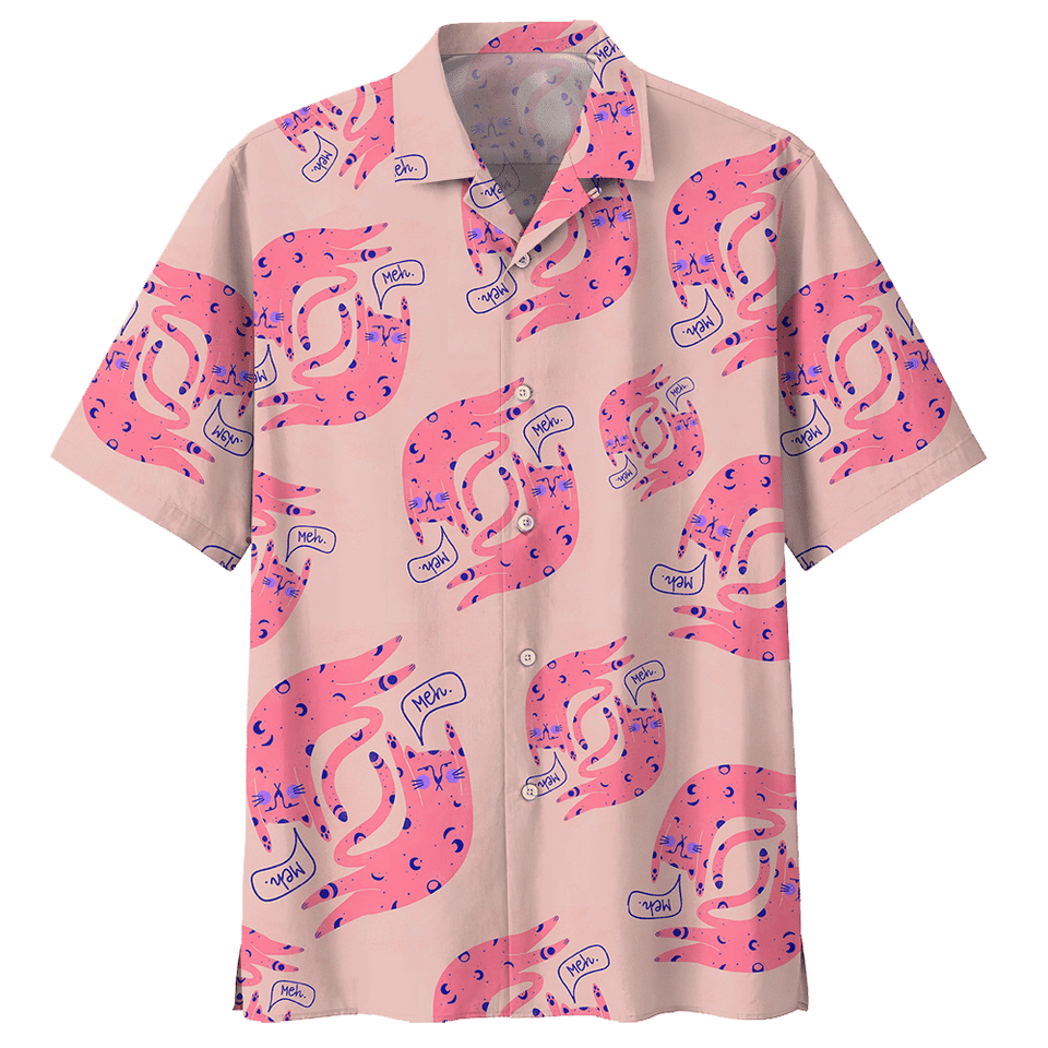 Meh Cat Hawaiian Shirt For Men Women