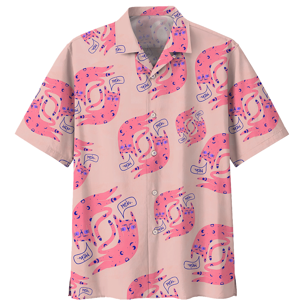 Meh Cat Hawaiian Shirt For Men Women