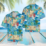 Mermaid Summer Vacation Blue Unique Design Hawaiian Shirt For Men Women