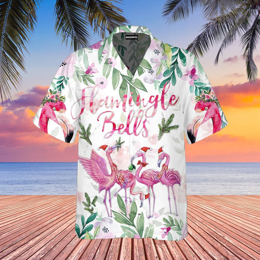 Merry Flamingo On Christmas Day Hawaiian Shirt For Men Women
