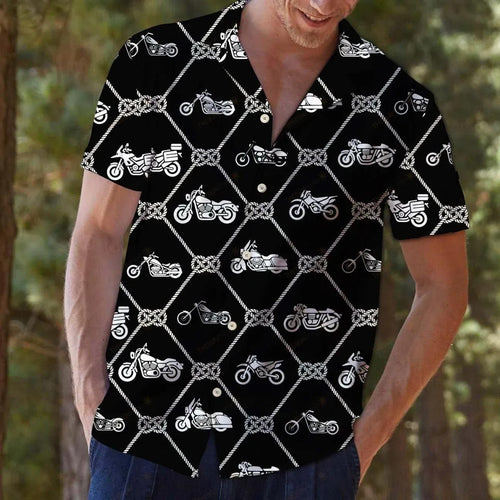 Motorbike For Vacation Black White Best Design Hawaiian Shirt For Men Women