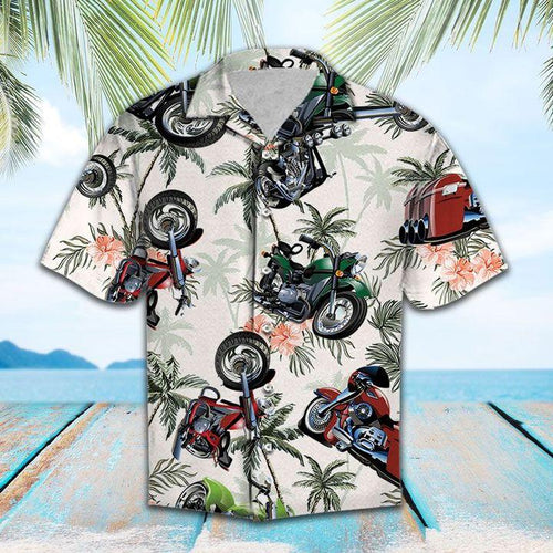 Motorbike Tropical Vintage Hawaiian Shirt For Men Women
