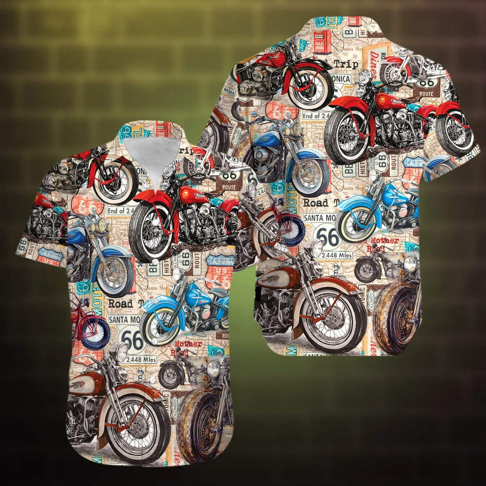 Motorcycles Vintage Hawaiian Shirt For Men Women