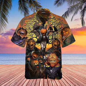Mr Pumpkin Will Come Find You On Halloween Night Hawaiian Shirt For Men Women