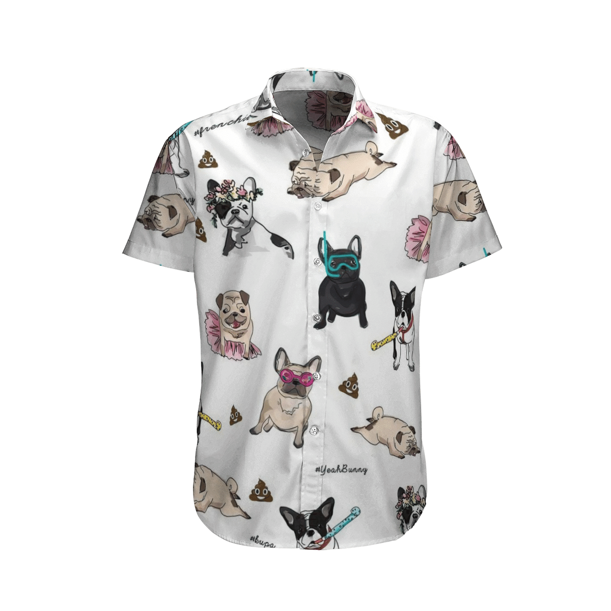 Naughty French Bulldog Hawaiian Shirt For Men Women