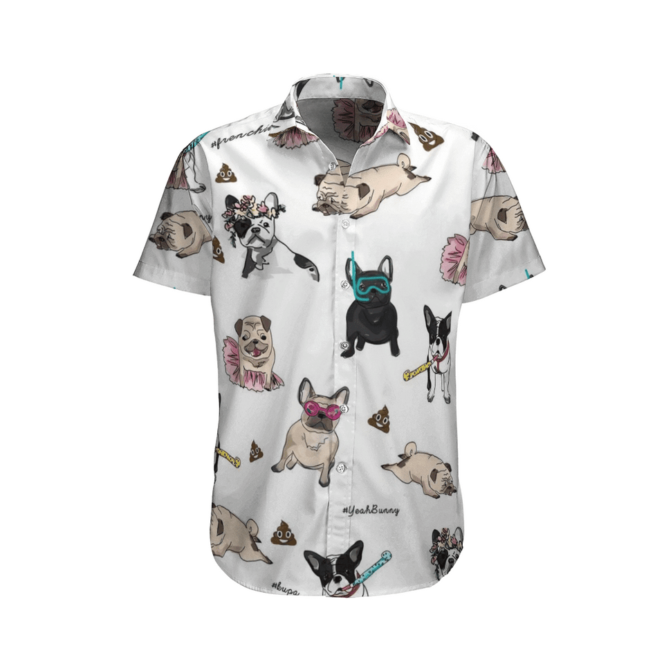 Naughty French Bulldog Hawaiian Shirt For Men Women