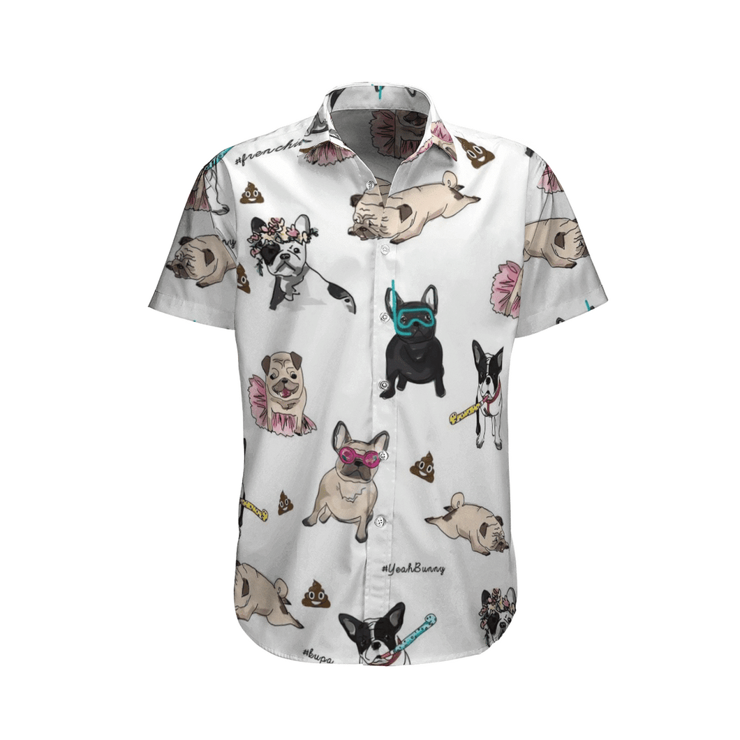 Naughty French Bulldog Hawaiian Shirt For Men Women
