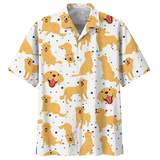 Naughty Golden Retriever Dog Hawaiian Shirt For Men Women