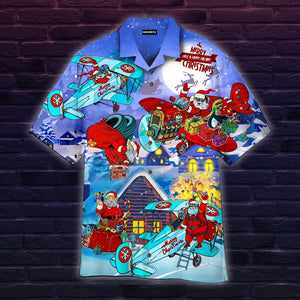 No Reindeer Any More Santa Loves Airplane Hawaiian Shirt For Men Women
