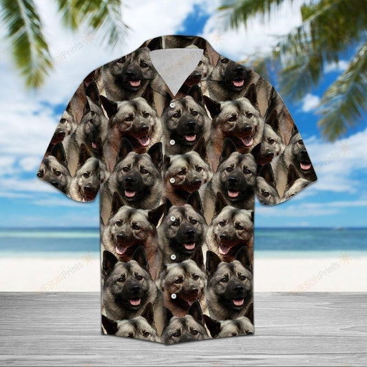 Norwegian Elkhound Brown Unique Design Hawaiian Shirt For Men Women