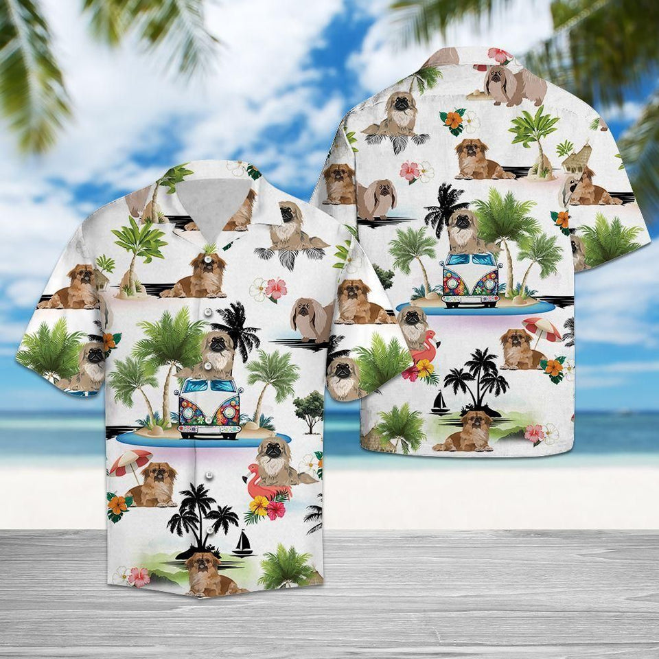 Pekingese Vacation Multicolor Nice Design Hawaiian Shirt For Men Women