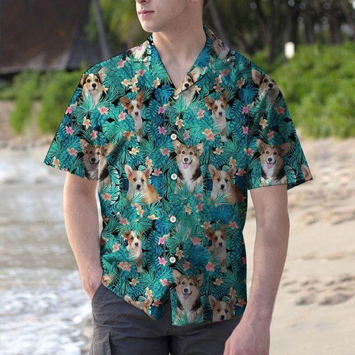 Pembroke Welsh Corgi Tropical Green Amazing Design Hawaiian Shirt For Men Women