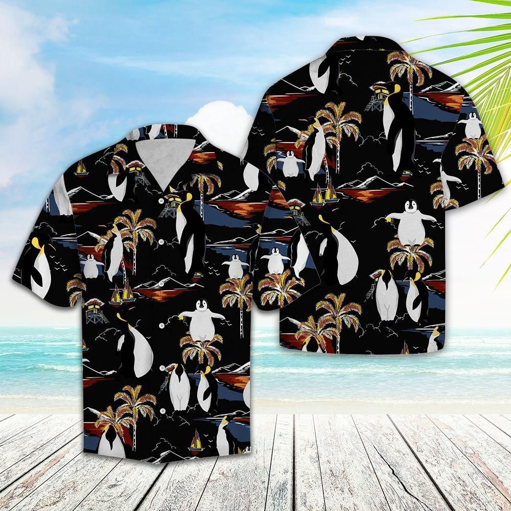 Penguin On Vacation Multicolor Best Design Hawaiian Shirt For Men Women