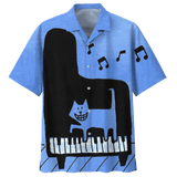 Piano Cat Hawaiian Shirt For Men Women