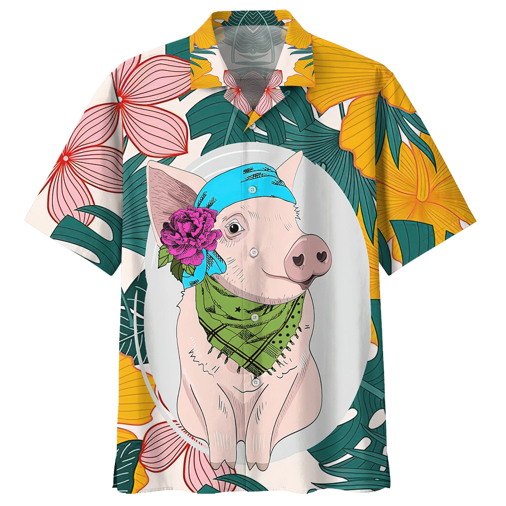 Pig Hawaiian Shirt Clothing Navy For Men Women