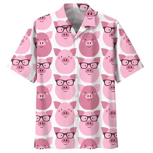 Pig Hawaiian Shirt Navy For Men Women
