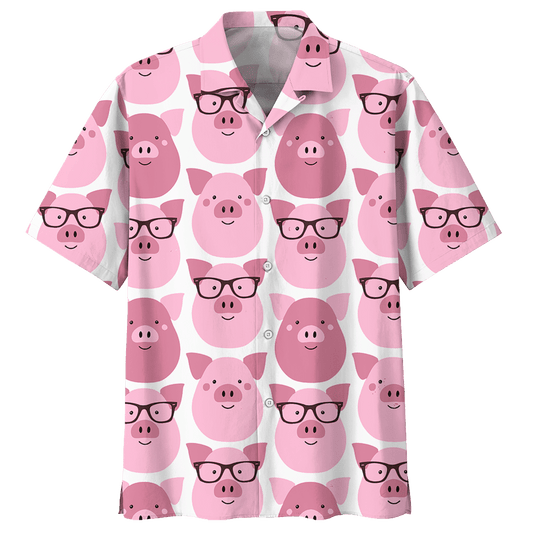 Pig Hawaiian Shirt Navy For Men Women