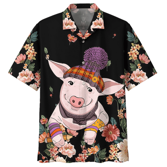 Pig Hawaiian Shirt Sport Grey For Men Women