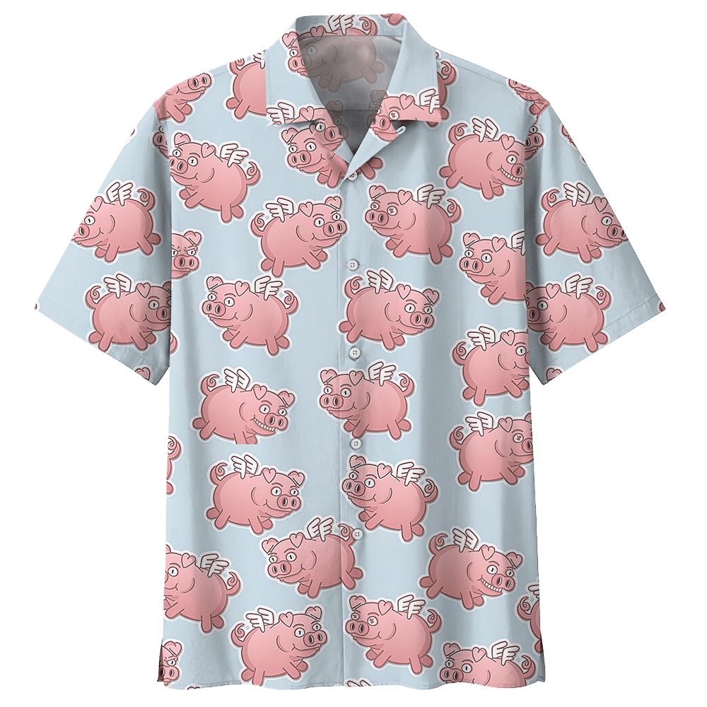 Pig Hawaiian Shirt Navy For Men Women