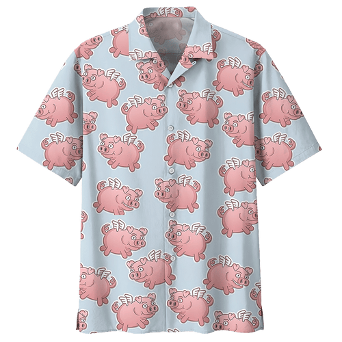 Pig Hawaiian Shirt Navy For Men Women