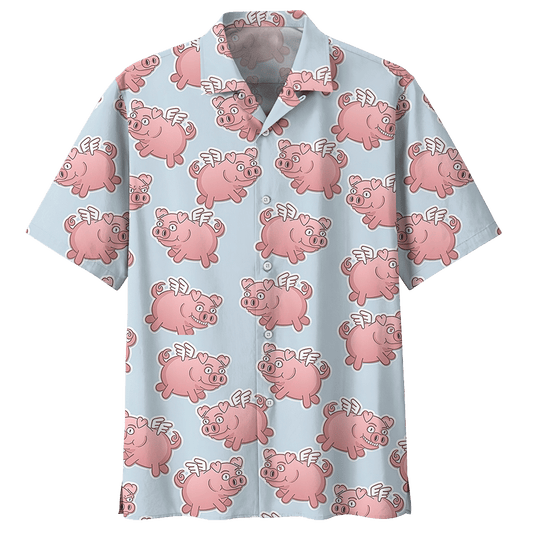 Pig Hawaiian Shirt Navy For Men Women
