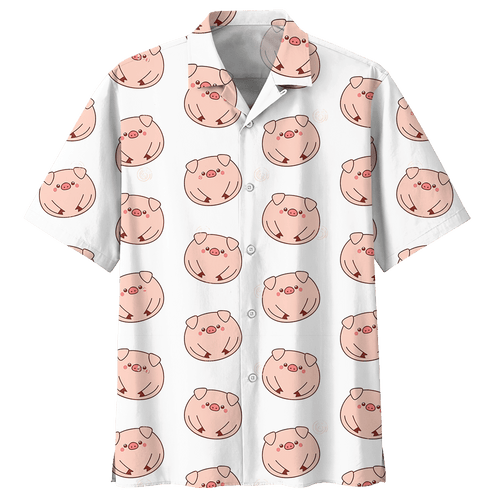 Pig Hawaiian Shirt Black For Men Women