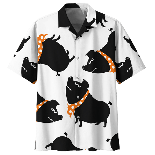 Pig Hawaiian Shirt Navy For Men Women