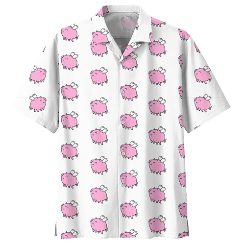 Pig Hawaiian Shirt Red For Men Women