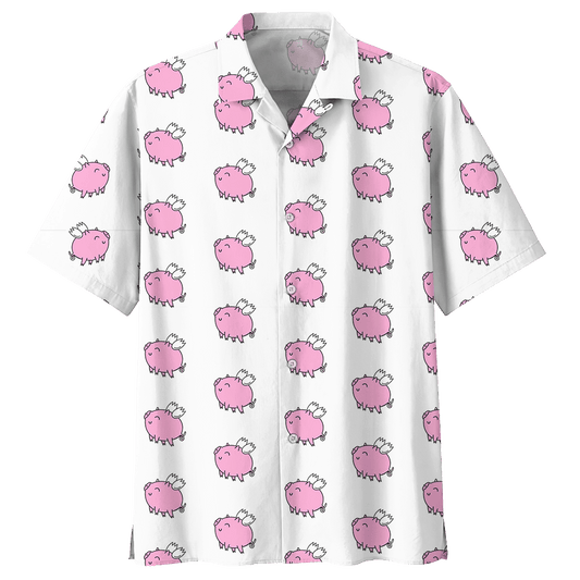 Pig Hawaiian Shirt Red For Men Women