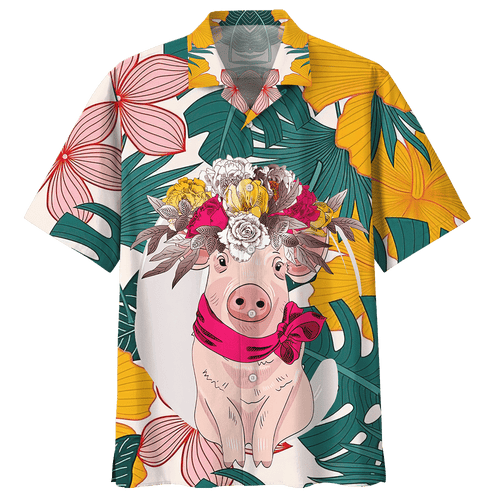 Pig Hawaiian Shirt Sport Grey For Men Women