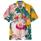 Pig Hawaiian Shirt Sport Grey For Men Women