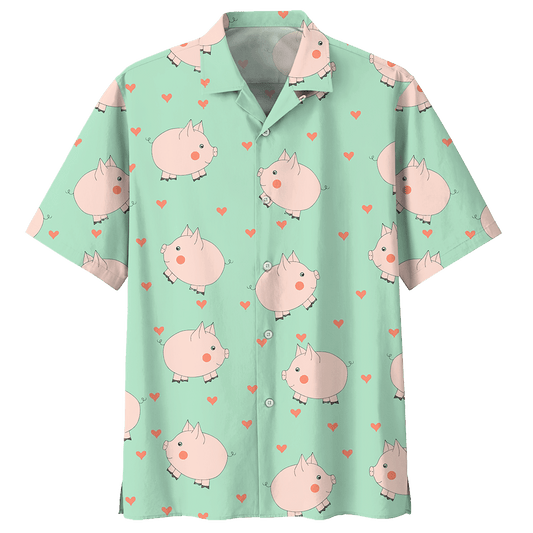 Pig Hawaiian Shirt Navy For Men Women