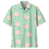 Pig Hawaiian Shirt Navy For Men Women