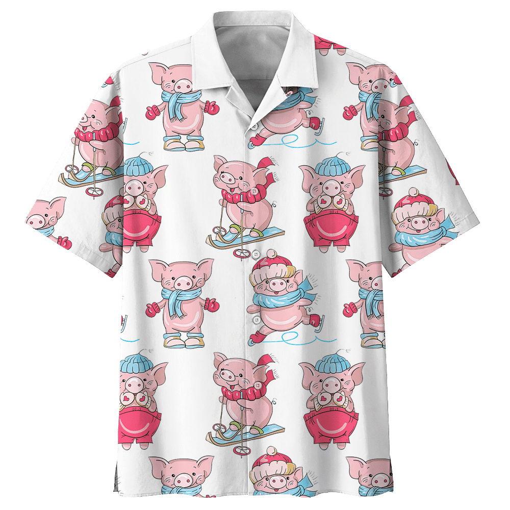 Pig Hawaiian Shirt Navy For Men Women