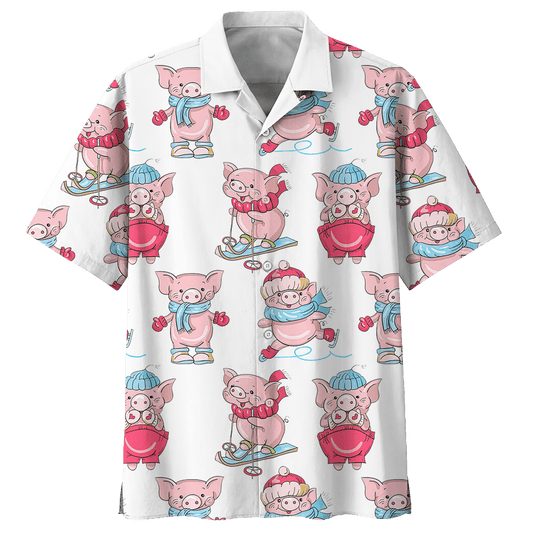 Pig Hawaiian Shirt Navy For Men Women