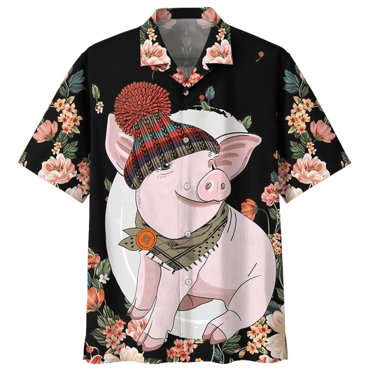 Pig Hawaiian Shirt Red For Men Women