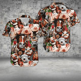 Pigs Play In The Farm Gift For Farmer Hawaiian Shirt For Men Women